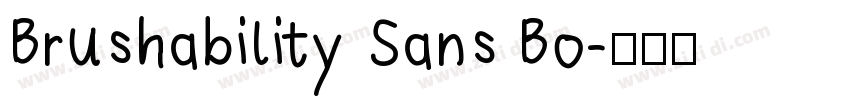 Brushability Sans Bo字体转换